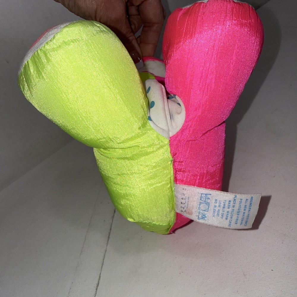 Vintage 1991 Fisher Price Puffalumps Dino Hot PinkDinosaur Plush Toy - Picture 6 of 10